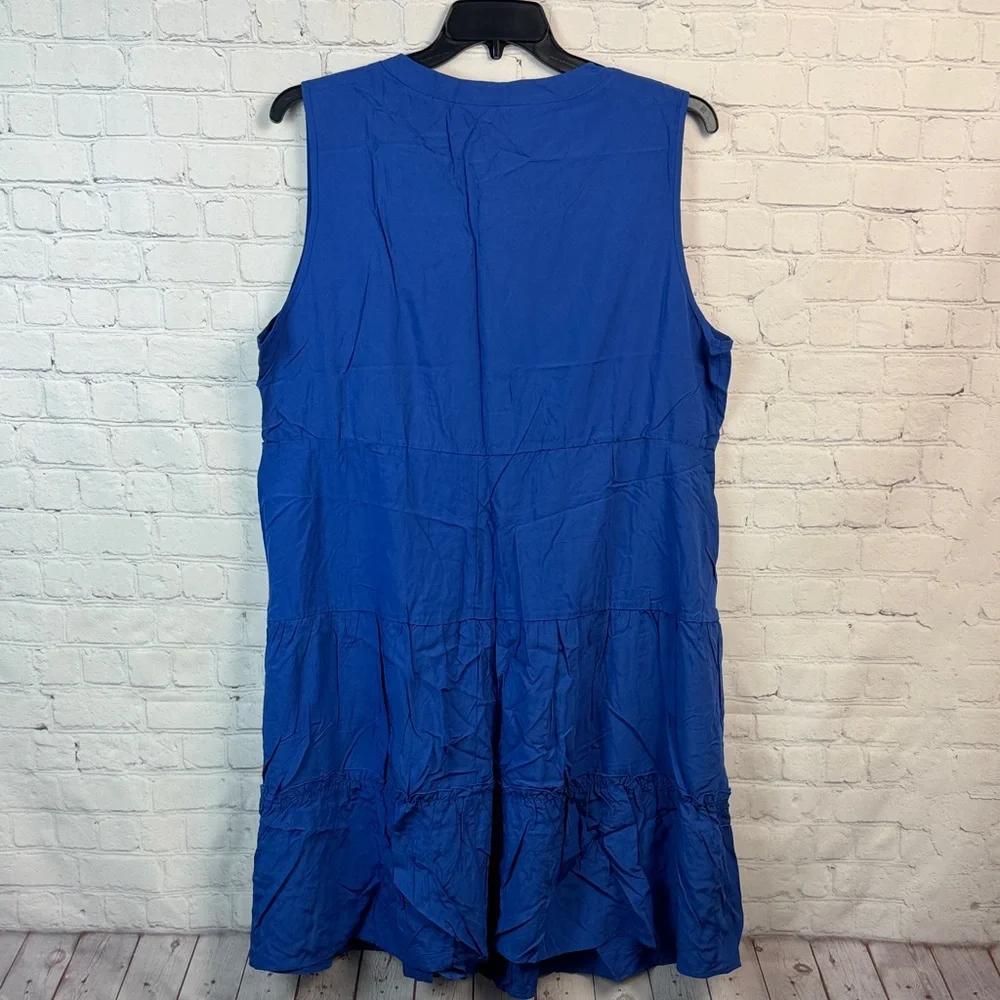 BloomChic Royal Blue Sleeveless Midi Dress Plus Size 2X - Picture 6 of 6